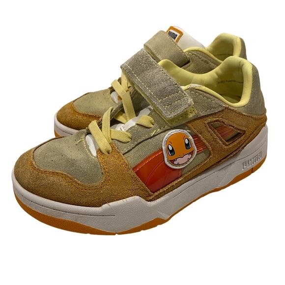 PUMA x POKEMON Collaboration 2022 Sneakers Charmander Slipstream Kids Size 2.5C - Picture 1 of 8